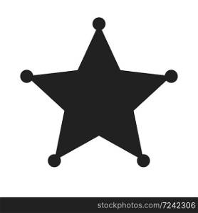 Sheriff star icon. Sheriff symbol on white background.