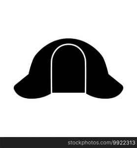 Sherlock Hat Icon. Black Glyph Design. Vector Illustration.
