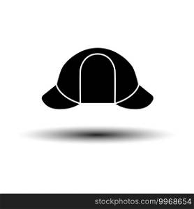 Sherlock Hat Icon. Black on White Background With Shadow. Vector Illustration.