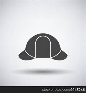 Sherlock Hat Icon. Dark Gray on Gray Background With Round Shadow. Vector Illustration.