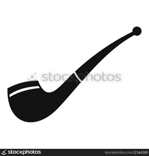 Sherlock smoke pipe icon simple vector. Old smoker. Art cigar. Sherlock smoke pipe icon simple vector. Old smoker