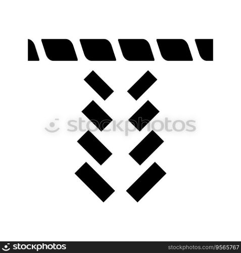 shide paper streamers shintoism glyph icon vector. shide paper streamers shintoism sign. isolated symbol illustration. shide paper streamers shintoism glyph icon vector illustration