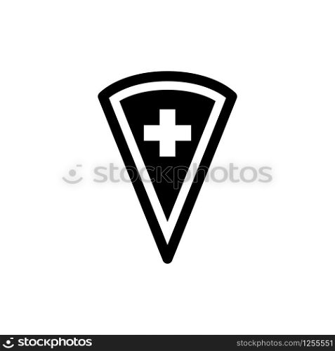 shield and check plus icon design vector logo template EPS 10