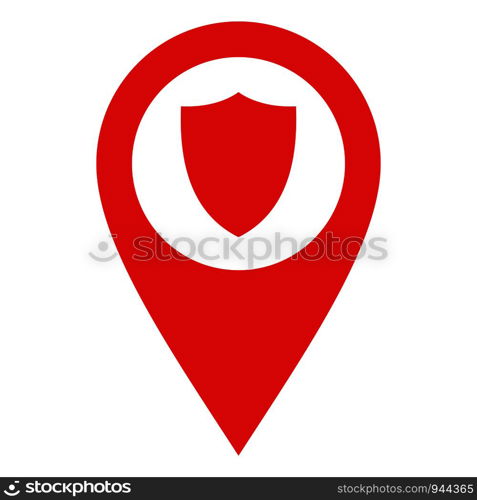 Shield and location pin