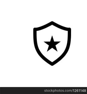 shield and star icon design vector logo template EPS 10