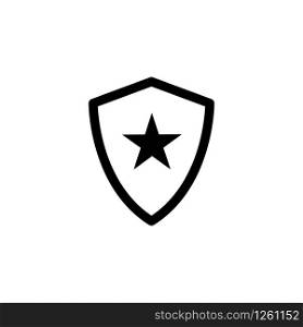 shield and star icon design vector logo template EPS 10