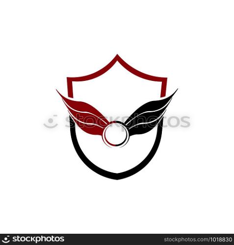 shield and wing logo vector