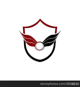 shield and wing logo vector