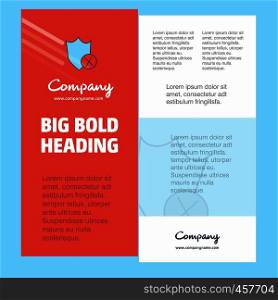 Shield Business Company Poster Template. with place for text and images. vector background
