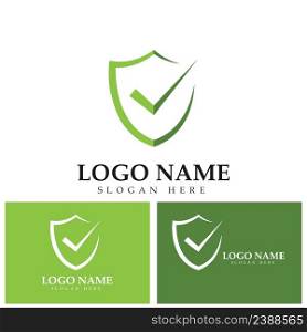 Shield Check Mark Logo Design Template