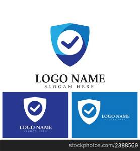 Shield Check Mark Logo Design Template