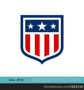 Shield Emblem Sport Team Icon Vector Logo Template Illustration Design. Vector EPS 10.