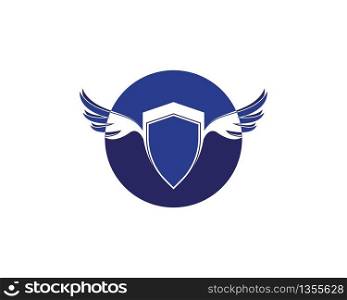Shield falcon wings logo vector