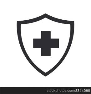 Shield guard medical icon. vector illustration