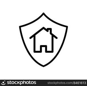 Shield home icon vector logo design template