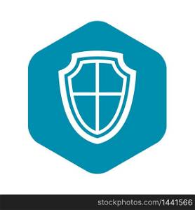 Shield icon in simple style on a white background vector illustration. Shield icon in simple style