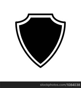 Shield Icon in trendy flat style isolated