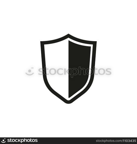 shield icon isolate on white background, vector illustration. shield icon isolate on white background, vector