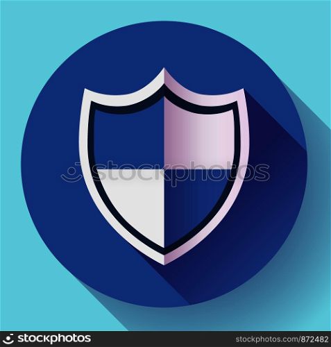 shield icon - protection symbol. Flat design style. shield icon - protection symbol. Flat design style.