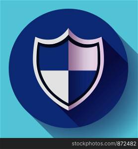shield icon - protection symbol. Flat design style. shield icon - protection symbol. Flat design style.