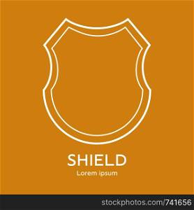 Shield icon. Security company logo. Abstract symbol of protection. Clean and modern vector illustration.
