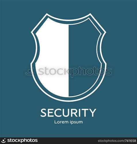 Shield icon. Security company logo. Abstract symbol of protection. Clean and modern vector illustration.