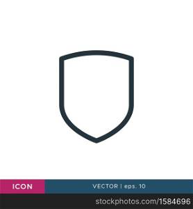 Shield icon vector illustration logo design template. Editable Stroke. Vector eps 10.