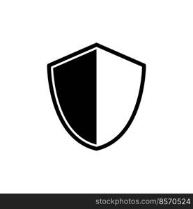 Shield icon vector logo design template flat style illustration