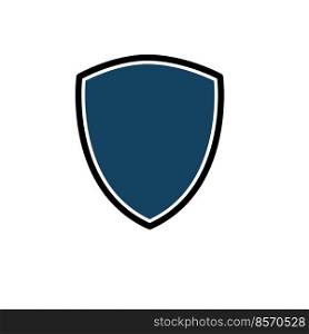 Shield icon vector logo design template flat style illustration
