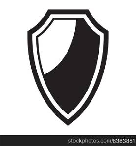 shield icon with curved shadow effect frame vector illustration design