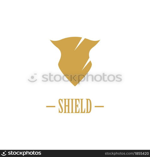 Shield illustration logo template vector design