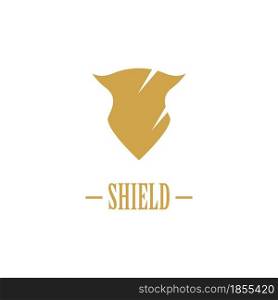 Shield illustration logo template vector design
