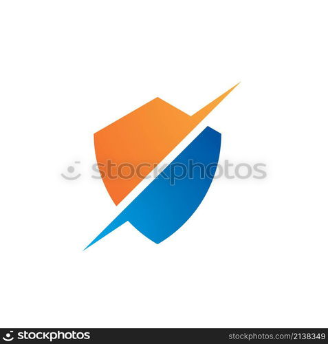 Shield illustration logo template vector design