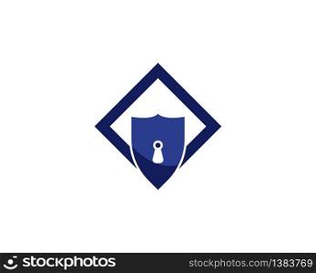 Shield key logo template