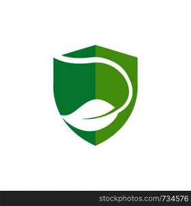 shield leaf logo template