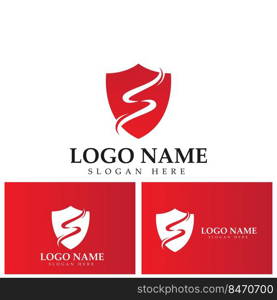 Shield letter s emblem badge logo template Vector