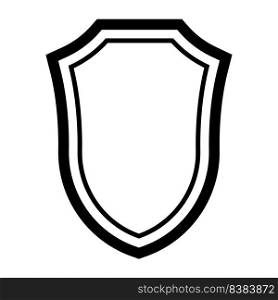 shield line icon with frame vector illustration design