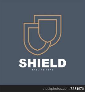 Shield Logo, Antivirus Protection Security Vector, Simple Gaming Logo Shield Design