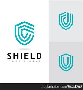 Shield logo icon design template