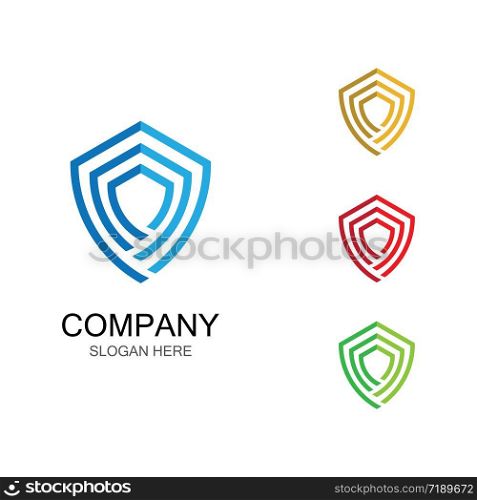Shield logo template vector icon illustration design