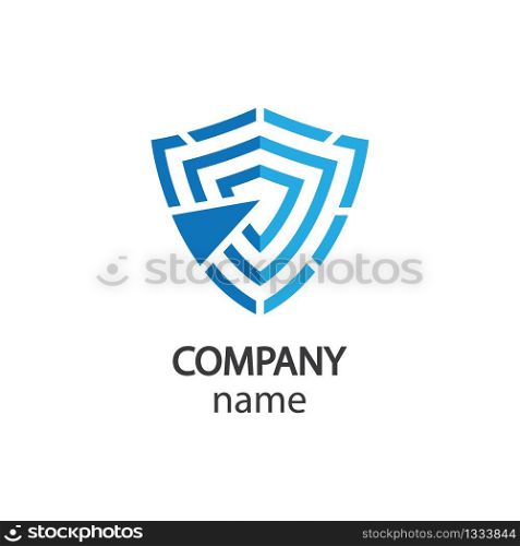 Shield logo vector icon illustration design