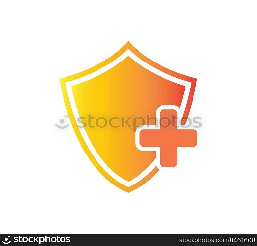 Shield medical icon vector logo design template