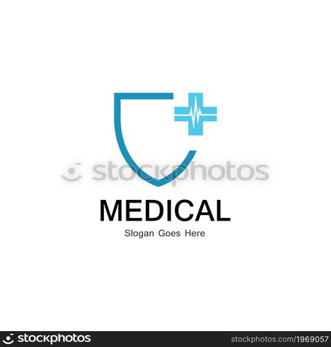 Shield Medical Logo Vector Template