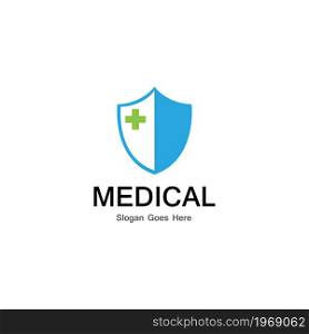 Shield Medical Logo Vector Template