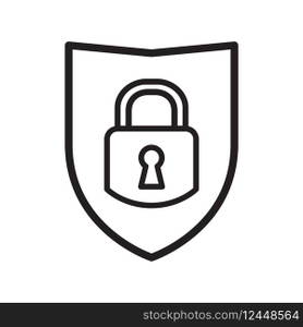 shield padlock icon design vector template