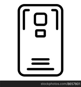Shield phone case icon outline vector. Mobile cover. Device protect. Shield phone case icon outline vector. Mobile cover