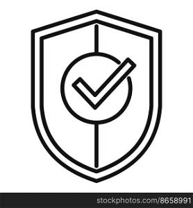 Shield privacy icon outline vector. Data protect. Padlock security. Shield privacy icon outline vector. Data protect