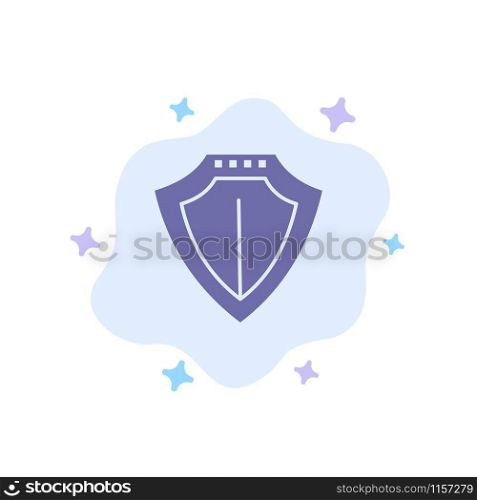 Shield, Protection, Locked, Protect Blue Icon on Abstract Cloud Background