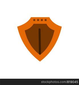 Shield, Protection, Locked, Protect Flat Color Icon. Vector icon banner Template