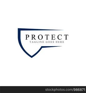 Shield protector logo icon illustration design